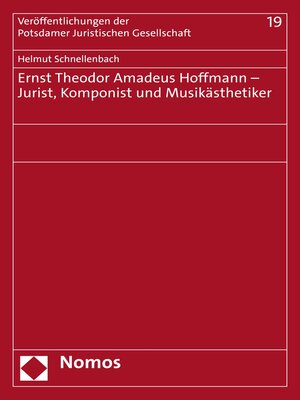 cover image of Ernst Theodor Amadeus Hoffmann – Jurist, Komponist und Musikästhetiker